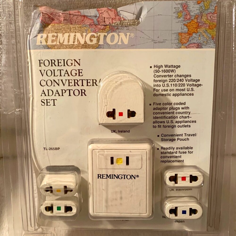 REMINGTON FOREIGN VOLTAGE CONVERTER/ADAPTOR SET